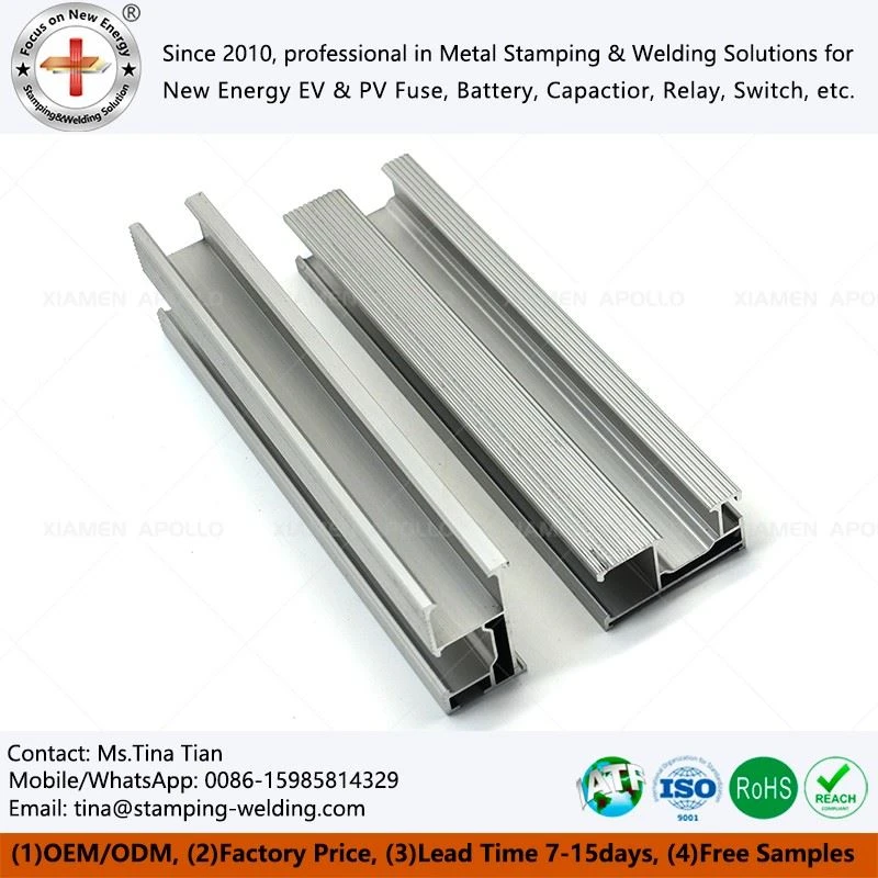 Aluminium Solar Panel Roof Rail Solar Rail Connector System